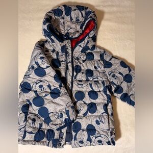 GAP Disney Red and Blue Puffer Jacket
